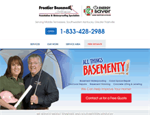 Tablet Screenshot of frontierbasementsystems.com